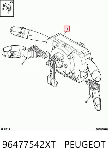 Підрульовий перемикач 96477542XT Peugeot/Citroen
