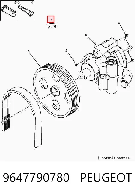 Насос ГУР 9647790780 Peugeot/Citroen