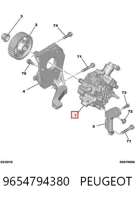 Паливний насос високого тиску 9654794380 Peugeot/Citroen