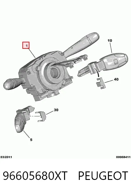 Підрульовий перемикач 96605680XT Peugeot/Citroen