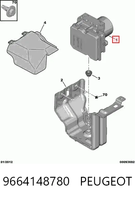 Блок АБС 9664148780 Peugeot/Citroen