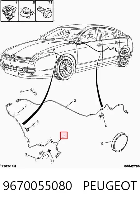 Датчик АБС передній 9670055080 Peugeot/Citroen