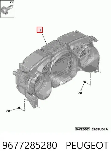 Приладова дошка-щиток приладів 9677285280 Peugeot/Citroen