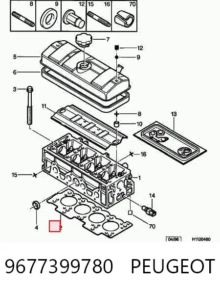 Прокладка ГБЦ 9677399780 Peugeot/Citroen