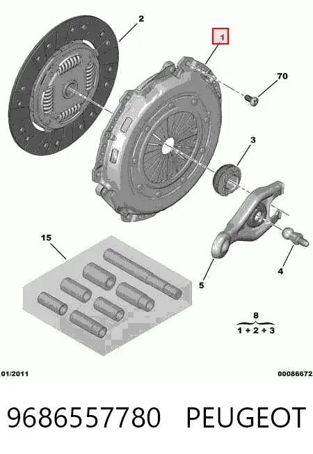 Корзина зчеплення 9686557780 Peugeot/Citroen