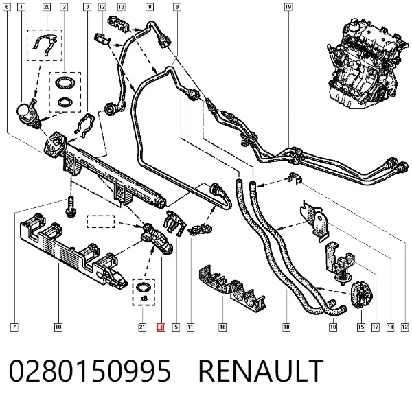 Паливні форсунки 0280150995 Renault (RVI)