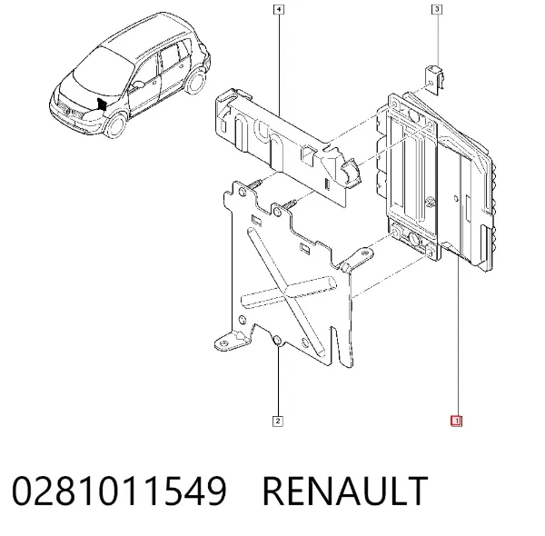 Електронний блок керування двигуном 0281011549 Renault (RVI)