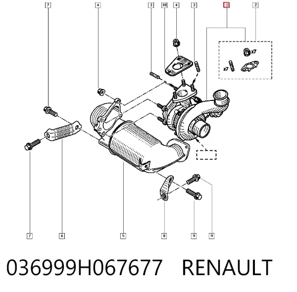 Турбіна 036999H067677 Renault (RVI)