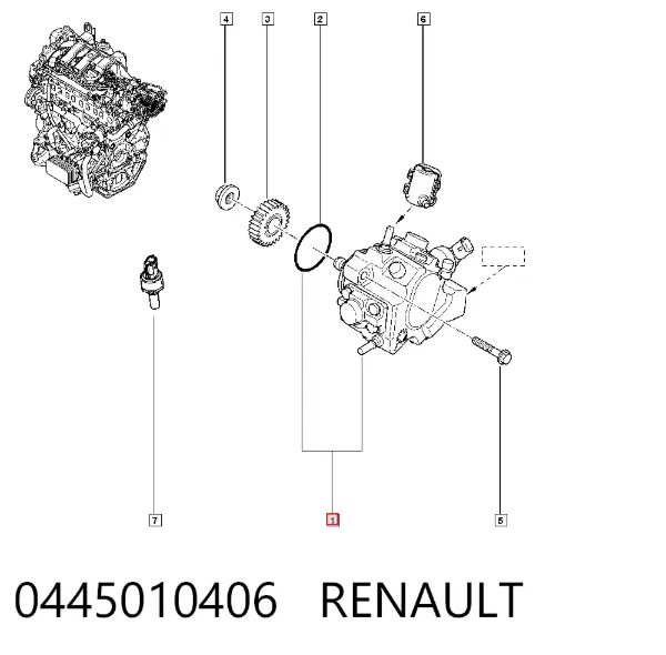 Паливний насос високого тиску 0445010406 Renault (RVI)