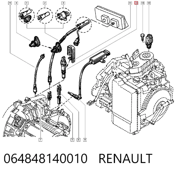 Датчик швидкості 064848140010 Renault (RVI)