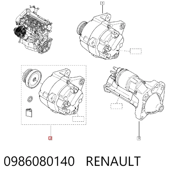 Генератор 0986080140 Renault (RVI)