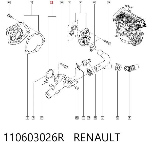 Термостат 110603026R Renault (RVI)