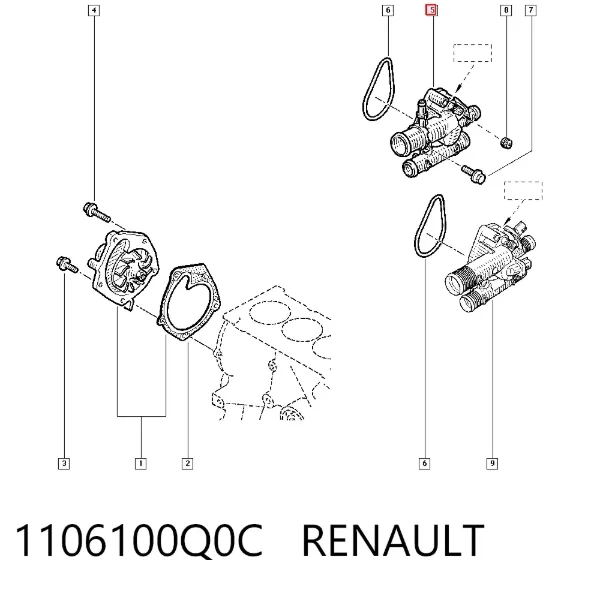 Термостат 1106100Q0C Renault (RVI)