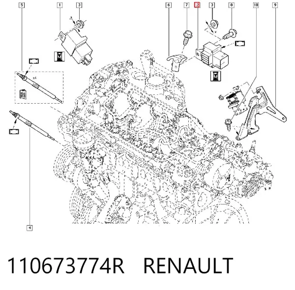 Реле свічок накалу 110673774R Renault (RVI)