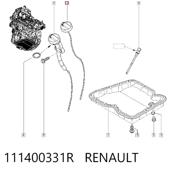 Масляний щуп 111400331R Renault (RVI)