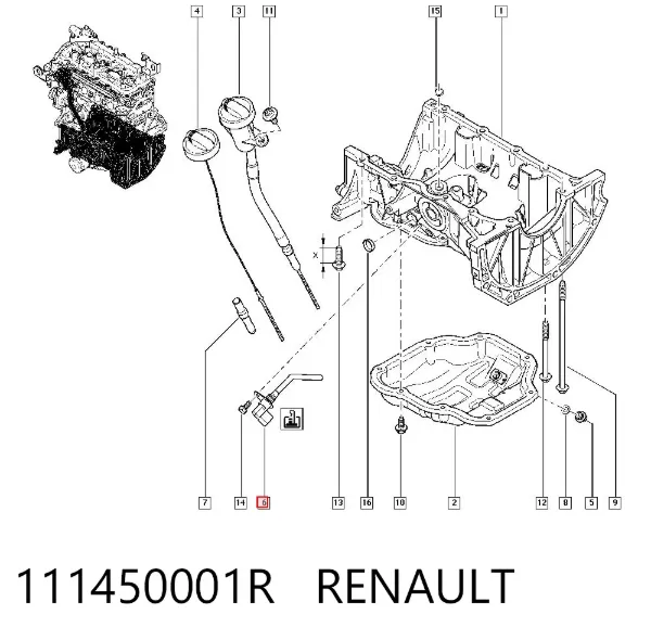 Датчик рівня масла 111450001R Renault (RVI)