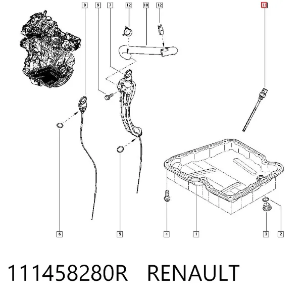 Датчик рівня масла 111458280R Renault (RVI)