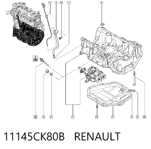 Датчик рівня масла 11145CK80B Renault (RVI)