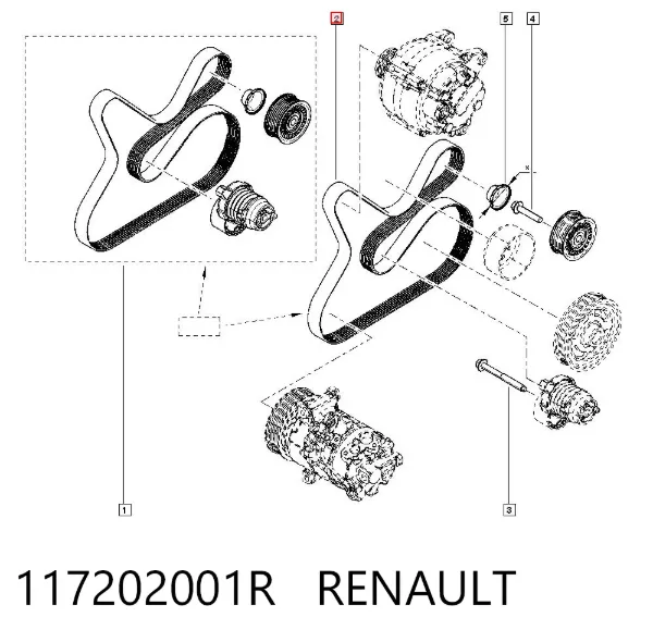 Ремінь генератора 117202001R Renault (RVI)