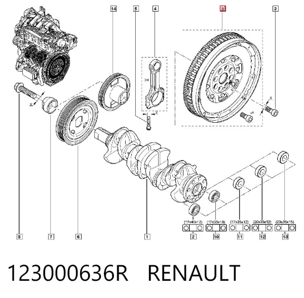 Маховик 123000636R Renault (RVI)