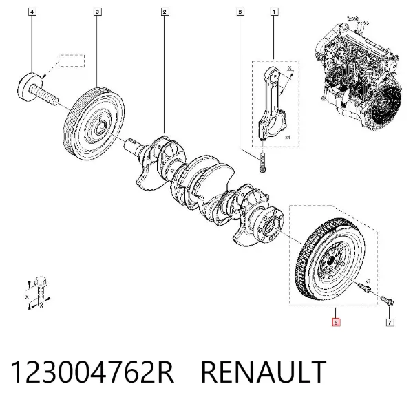 Маховик 123004762R Renault (RVI)