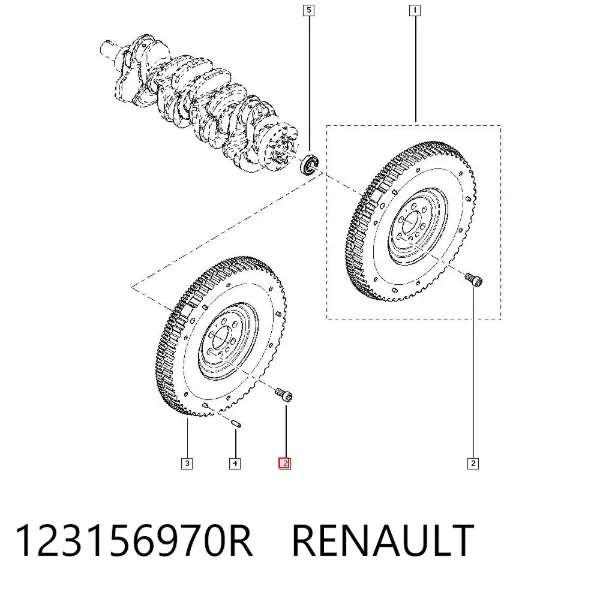 Болт кріплення маховика 123156970R Renault (RVI)