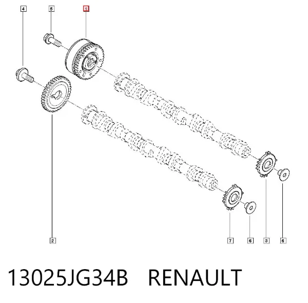 Шестерня розподільного валу 13025JG34B Renault (RVI)