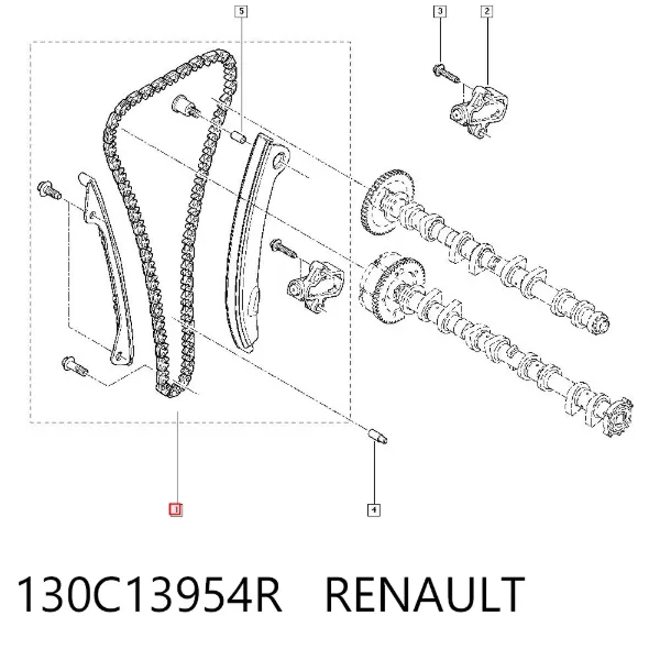Комплект ланцюга ГРМ 130C13954R Renault (RVI)