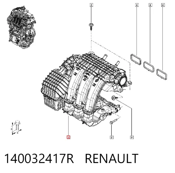 Впускний колектор 140032417R Renault (RVI)