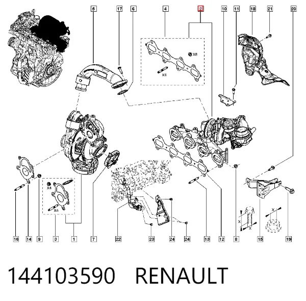 Турбіна 144103590 Renault (RVI)