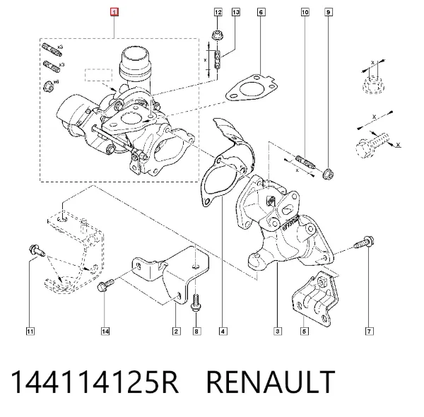 Турбіна 144114125R Renault (RVI)