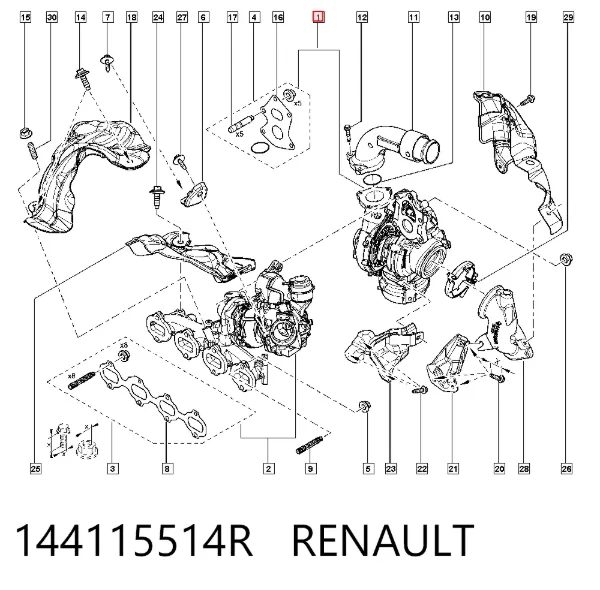 Турбіна 144115514R Renault (RVI)