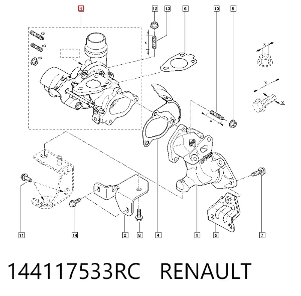 Турбіна 144117533RC Renault (RVI)