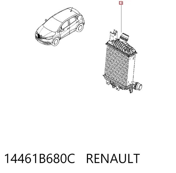 Інтеркулер 14461B680C Renault (RVI)