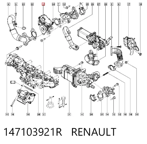 Клапан ЄГР 147103921R Renault (RVI)