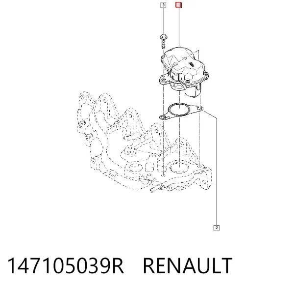 Клапан ЄГР 147105039R Renault (RVI)