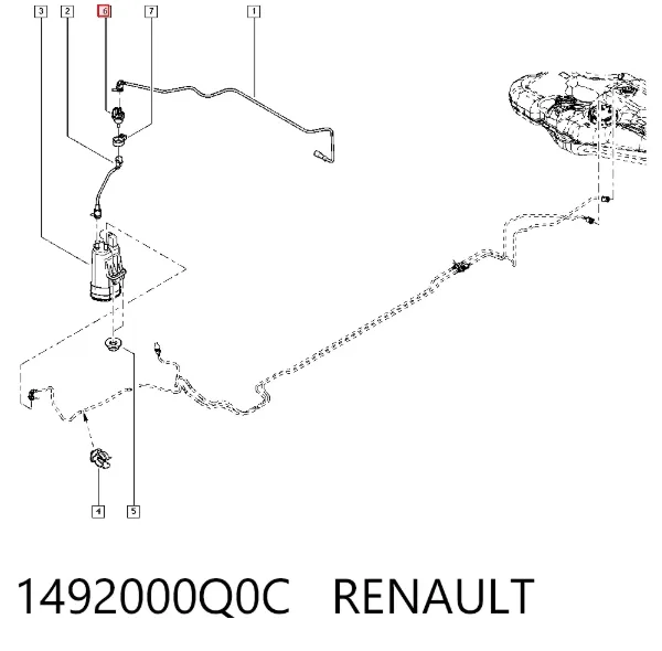 Клапан абсорбера 1492000Q0C Renault (RVI)