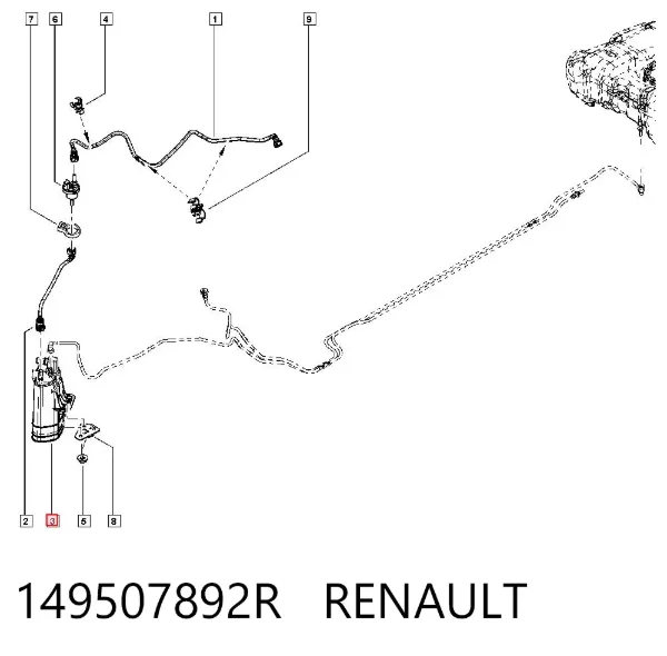 Абсорбер парів 149507892R Renault (RVI)