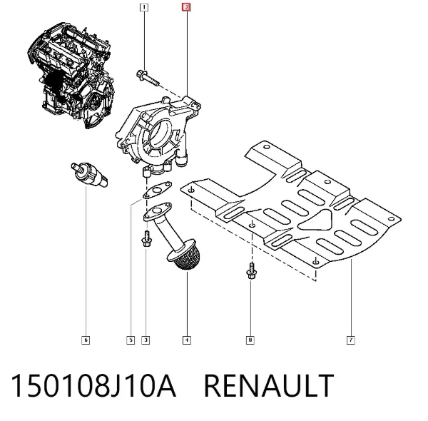 Масляний насос 150108J10A Renault (RVI)