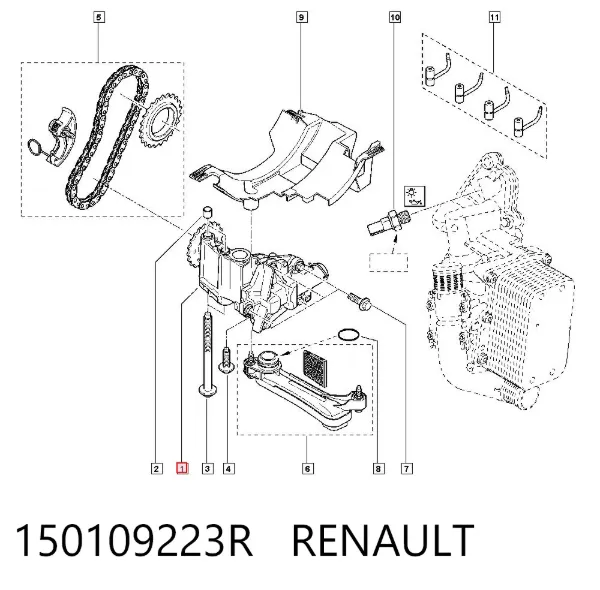 Масляний насос 150109223R Renault (RVI)