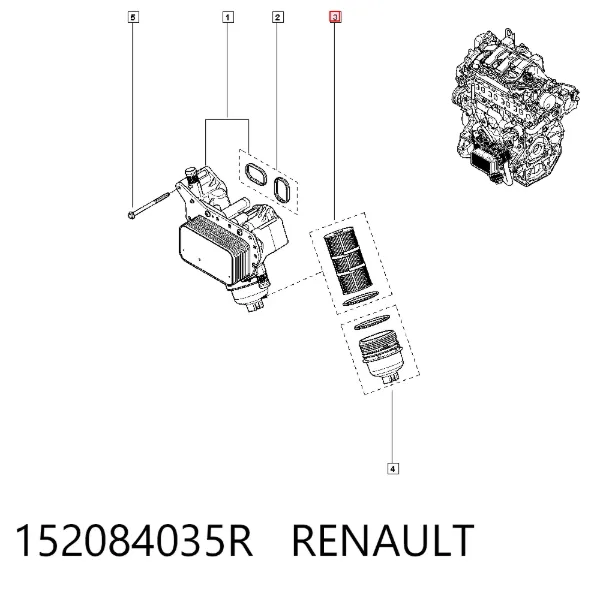 Масляний фільтр 152084035R Renault (RVI)