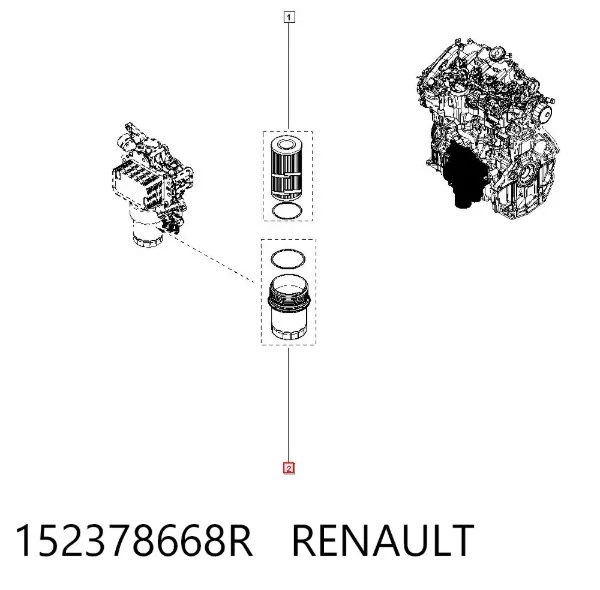Корпус масляного фільтра 152378668R Renault (RVI)