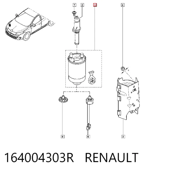 Паливний фільтр 164004303R Renault (RVI)