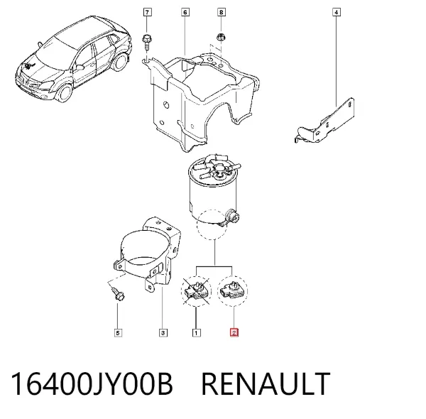 Паливний фільтр 16400JY00B Renault (RVI)