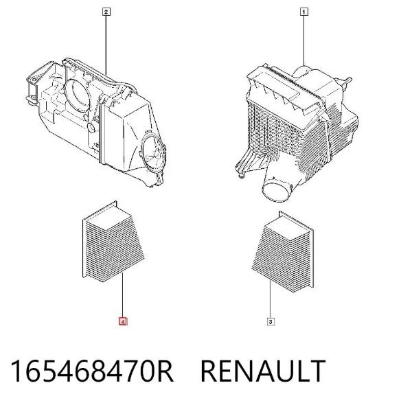 Повітряний фільтр 165468470R Renault (RVI)