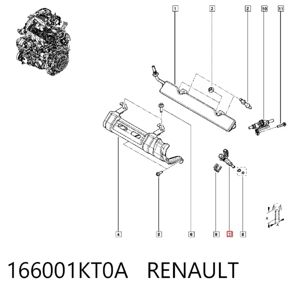 Паливні форсунки 166001KT0A Renault (RVI)