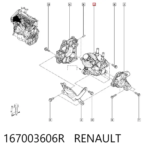Паливний насос високого тиску 167003606R Renault (RVI)