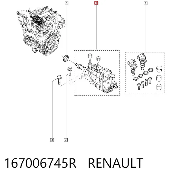 Паливний насос високого тиску 167006745R Renault (RVI)