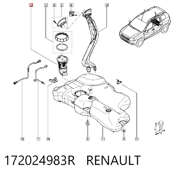 Бензонасос 172024983R Renault (RVI)