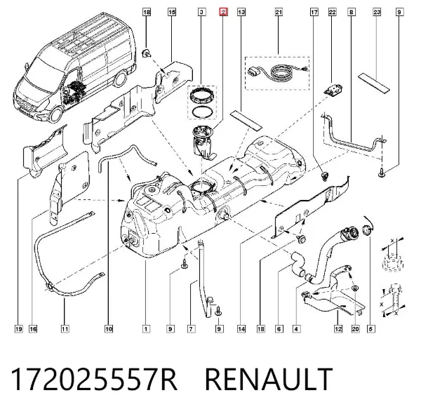 Бензонасос 172025557R Renault (RVI)